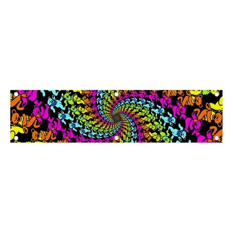 3d Grateful Dead 90 s Neon Dancing Bears Banner and Sign 4  x 1  from ArtsNow.com Front