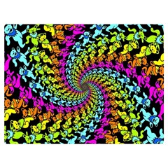 3d Grateful Dead 90 s Neon Dancing Bears Two Sides Premium Plush Fleece Blanket (Baby Size) from ArtsNow.com 40 x30  Blanket Front