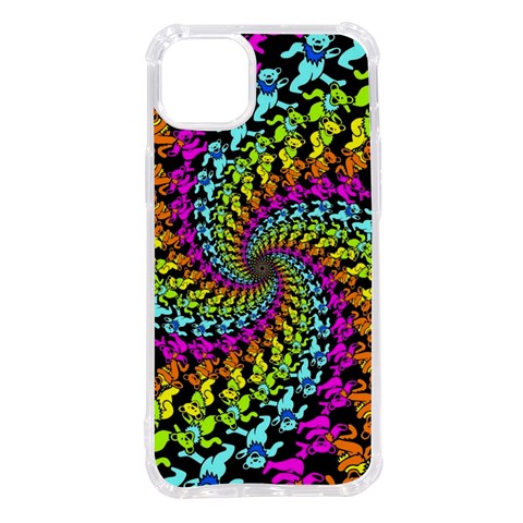 3d Grateful Dead 90 s Neon Dancing Bears iPhone 14 Plus TPU UV Print Case from ArtsNow.com Front