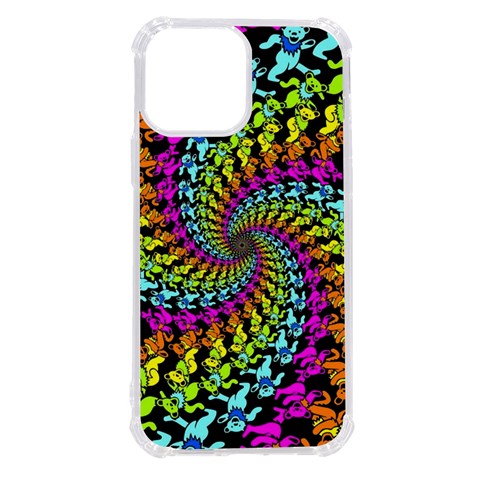 3d Grateful Dead 90 s Neon Dancing Bears iPhone 13 Pro Max TPU UV Print Case from ArtsNow.com Front