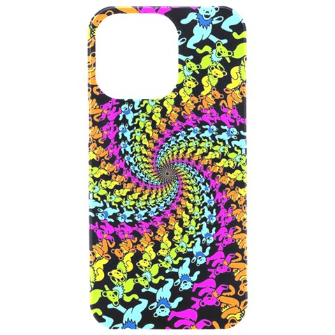 3d Grateful Dead 90 s Neon Dancing Bears iPhone 15 Pro Max Black UV Print PC Hardshell Case from ArtsNow.com Front