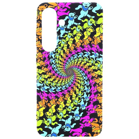 3d Grateful Dead 90 s Neon Dancing Bears Samsung Galaxy S24 6.2 Inch Black TPU UV Case from ArtsNow.com Front