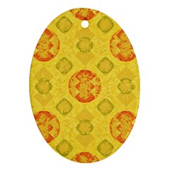 Art Pattern Design Background Oval Ornament (Two Sides) from ArtsNow.com Front