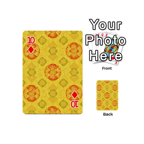 Art Pattern Design Background Playing Cards 54 Designs (Mini) from ArtsNow.com Front - Diamond10