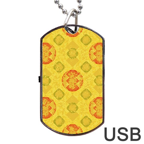 Art Pattern Design Background Dog Tag USB Flash (Two Sides) from ArtsNow.com Front