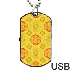 Art Pattern Design Background Dog Tag USB Flash (Two Sides) from ArtsNow.com Front