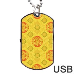 Art Pattern Design Background Dog Tag USB Flash (Two Sides) from ArtsNow.com Back