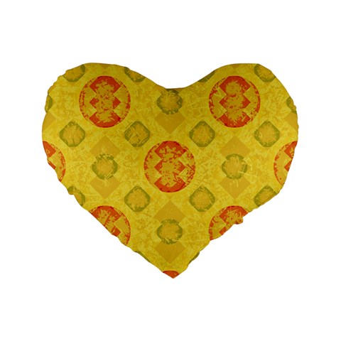 Art Pattern Design Background Standard 16  Premium Flano Heart Shape Cushions from ArtsNow.com Front