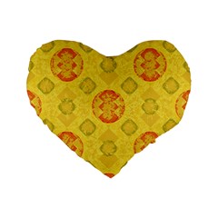 Art Pattern Design Background Standard 16  Premium Flano Heart Shape Cushions from ArtsNow.com Front