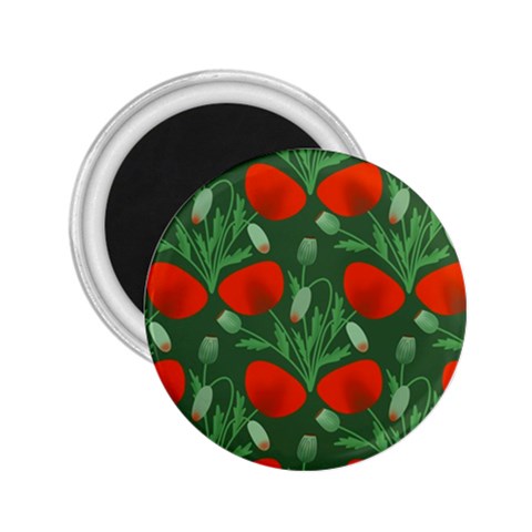 Poppy Fierce Wolf Poppies Bud 2.25  Magnets from ArtsNow.com Front