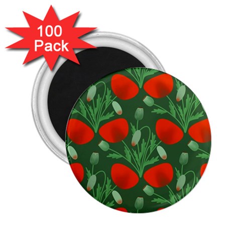 Poppy Fierce Wolf Poppies Bud 2.25  Magnets (100 pack)  from ArtsNow.com Front