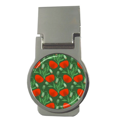 Poppy Fierce Wolf Poppies Bud Money Clips (Round)  from ArtsNow.com Front