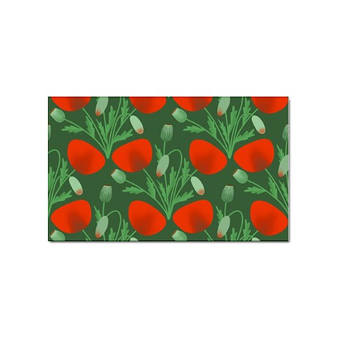 Poppy Fierce Wolf Poppies Bud Sticker Rectangular (10 pack) from ArtsNow.com Front