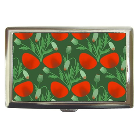 Poppy Fierce Wolf Poppies Bud Cigarette Money Case from ArtsNow.com Front