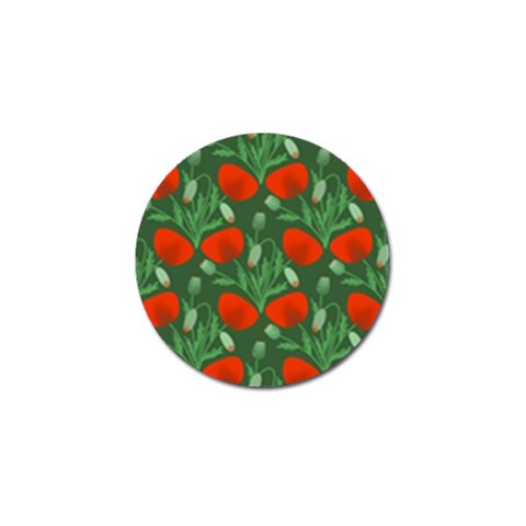 Poppy Fierce Wolf Poppies Bud Golf Ball Marker (10 pack) from ArtsNow.com Front