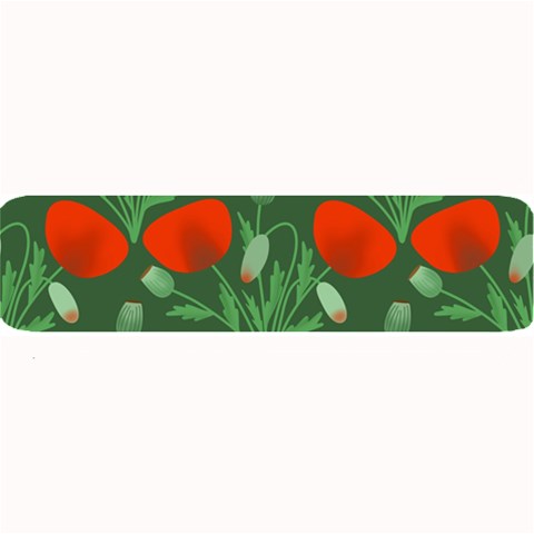 Poppy Fierce Wolf Poppies Bud Large Bar Mat from ArtsNow.com 32 x8.5  Bar Mat