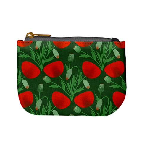 Poppy Fierce Wolf Poppies Bud Mini Coin Purse from ArtsNow.com Front