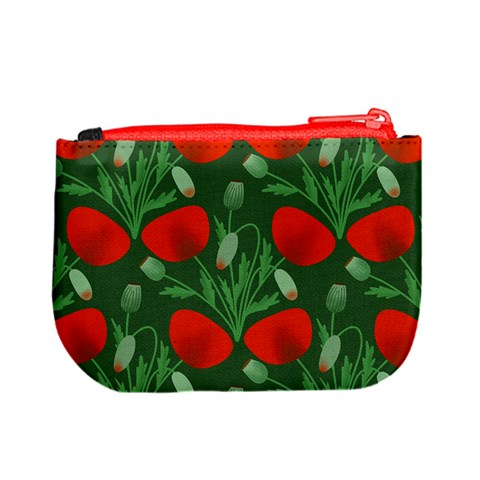 Poppy Fierce Wolf Poppies Bud Mini Coin Purse from ArtsNow.com Back