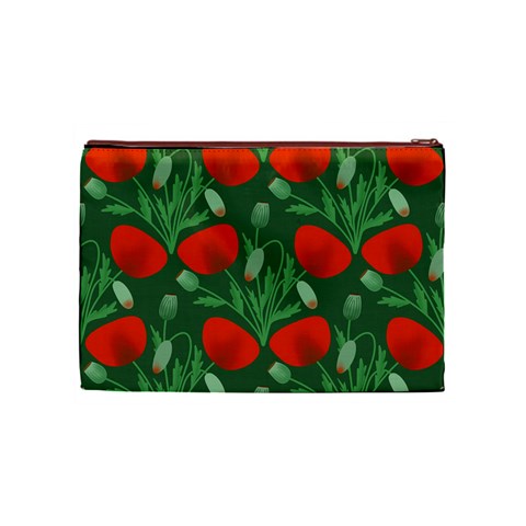 Poppy Fierce Wolf Poppies Bud Cosmetic Bag (Medium) from ArtsNow.com Front