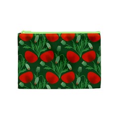 Poppy Fierce Wolf Poppies Bud Cosmetic Bag (Medium) from ArtsNow.com Front