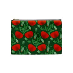 Poppy Fierce Wolf Poppies Bud Cosmetic Bag (Medium) from ArtsNow.com Front