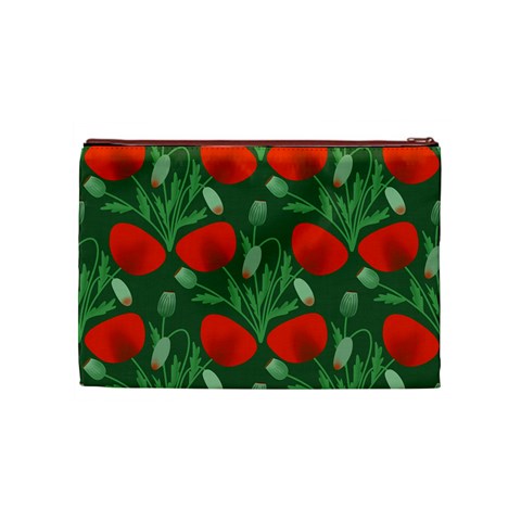 Poppy Fierce Wolf Poppies Bud Cosmetic Bag (Medium) from ArtsNow.com Back