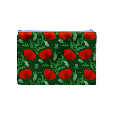 Poppy Fierce Wolf Poppies Bud Cosmetic Bag (Medium) from ArtsNow.com Back