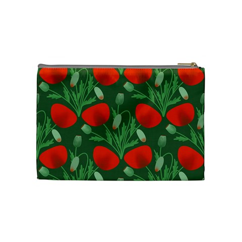 Poppy Fierce Wolf Poppies Bud Cosmetic Bag (Medium) from ArtsNow.com Back