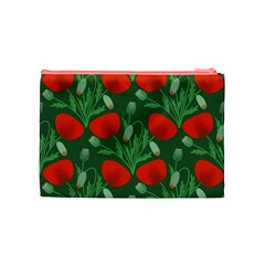 Poppy Fierce Wolf Poppies Bud Cosmetic Bag (Medium) from ArtsNow.com Back