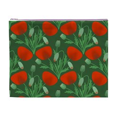 Poppy Fierce Wolf Poppies Bud Cosmetic Bag (XL) from ArtsNow.com Front