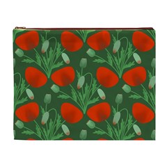 Poppy Fierce Wolf Poppies Bud Cosmetic Bag (XL) from ArtsNow.com Front