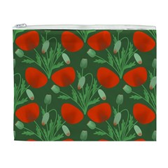 Poppy Fierce Wolf Poppies Bud Cosmetic Bag (XL) from ArtsNow.com Front