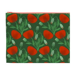 Poppy Fierce Wolf Poppies Bud Cosmetic Bag (XL) from ArtsNow.com Front