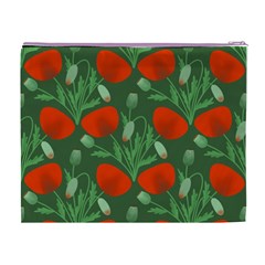 Poppy Fierce Wolf Poppies Bud Cosmetic Bag (XL) from ArtsNow.com Back