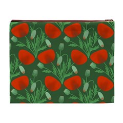 Poppy Fierce Wolf Poppies Bud Cosmetic Bag (XL) from ArtsNow.com Back