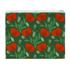 Poppy Fierce Wolf Poppies Bud Cosmetic Bag (XL) from ArtsNow.com Back