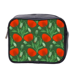 Poppy Fierce Wolf Poppies Bud Mini Toiletries Bag (Two Sides) from ArtsNow.com Front