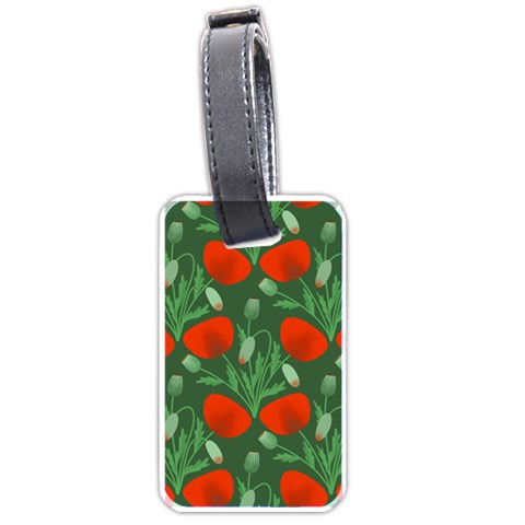 Poppy Fierce Wolf Poppies Bud Luggage Tag (one side) from ArtsNow.com Front