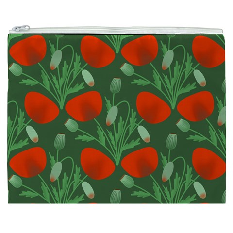 Poppy Fierce Wolf Poppies Bud Cosmetic Bag (XXXL) from ArtsNow.com Front