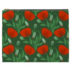 Poppy Fierce Wolf Poppies Bud Cosmetic Bag (XXXL) from ArtsNow.com Front