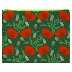 Poppy Fierce Wolf Poppies Bud Cosmetic Bag (XXXL) from ArtsNow.com Front