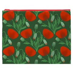 Poppy Fierce Wolf Poppies Bud Cosmetic Bag (XXXL) from ArtsNow.com Front