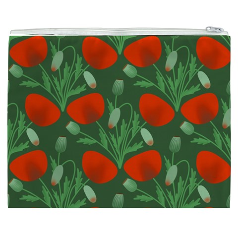 Poppy Fierce Wolf Poppies Bud Cosmetic Bag (XXXL) from ArtsNow.com Back