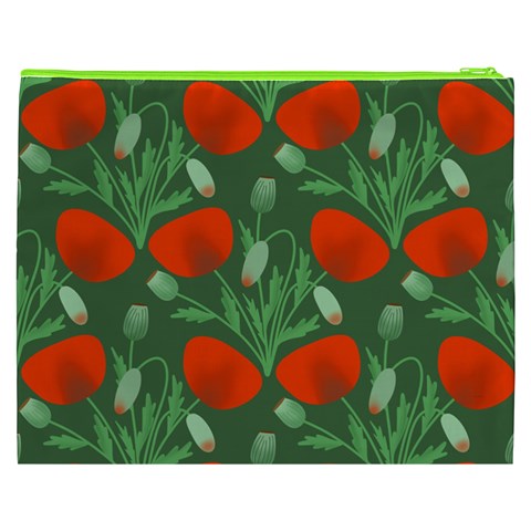 Poppy Fierce Wolf Poppies Bud Cosmetic Bag (XXXL) from ArtsNow.com Back