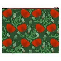 Poppy Fierce Wolf Poppies Bud Cosmetic Bag (XXXL) from ArtsNow.com Back