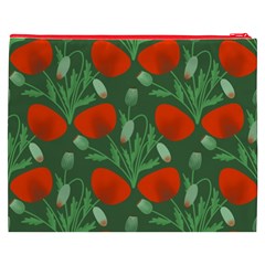 Poppy Fierce Wolf Poppies Bud Cosmetic Bag (XXXL) from ArtsNow.com Back