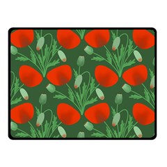 Poppy Fierce Wolf Poppies Bud Two Sides Fleece Blanket (Small) from ArtsNow.com 45 x34  Blanket Front