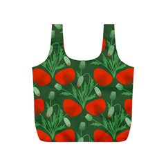 Poppy Fierce Wolf Poppies Bud Full Print Recycle Bag (S) from ArtsNow.com Front