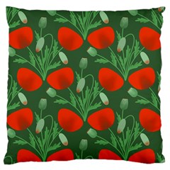 Poppy Fierce Wolf Poppies Bud Standard Premium Plush Fleece Cushion Case (Two Sides) from ArtsNow.com Back