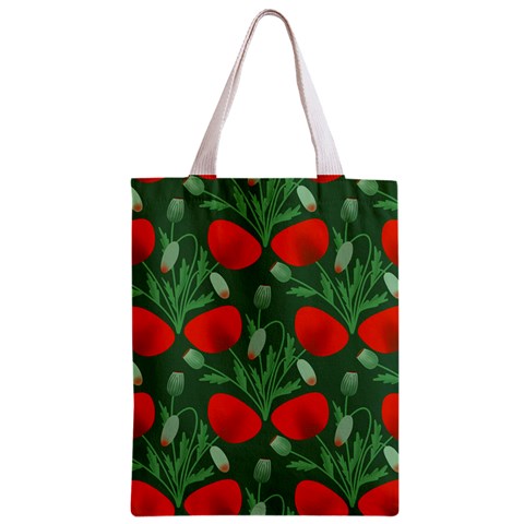 Poppy Fierce Wolf Poppies Bud Zipper Classic Tote Bag from ArtsNow.com Front